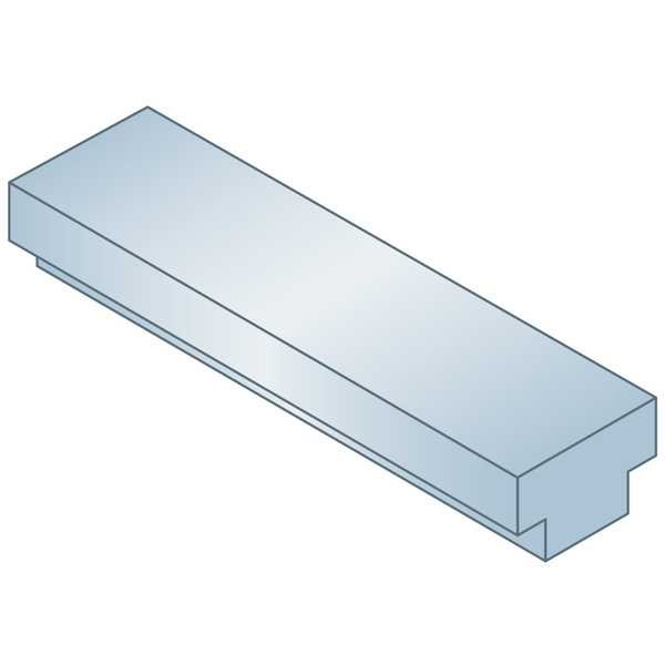 Mak-A-Key Step Key Stock 1, 5/8 in Top W, 5/16 in Top Step H, 3/4 in Bottom W, 3/8 in Lower Step H SK21-1